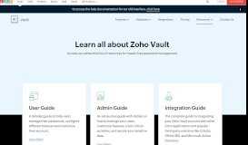 
							         Zoho Vault | Resources |Getting Started Guide| FAQS | Blogs| Self ...								  
							    