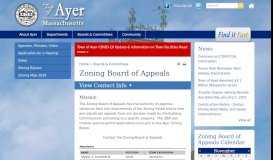 
							         Zoning Board of Appeals | Town of Ayer MA								  
							    
