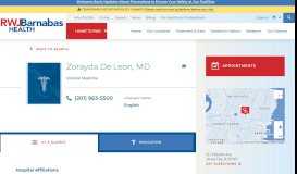 
							         Zorayda De Leon MD - New Jersey Health System								  
							    