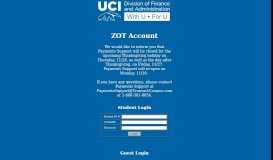 
							         Zot Account - UCI								  
							    