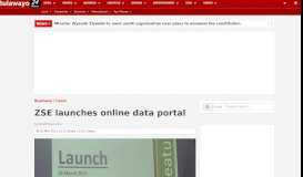 
							         ZSE launches online data portal - Bulawayo24 News								  
							    