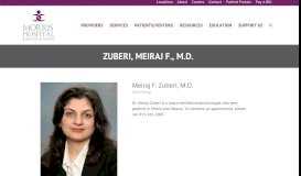 
							         Zuberi, Meiraj F., M.D. | Morris Hospital								  
							    