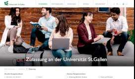 
							         Zulassung | Studieren | Universität St.Gallen								  
							    