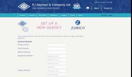 Zurich Travel Sign up - P J Hayman & Company Limited          