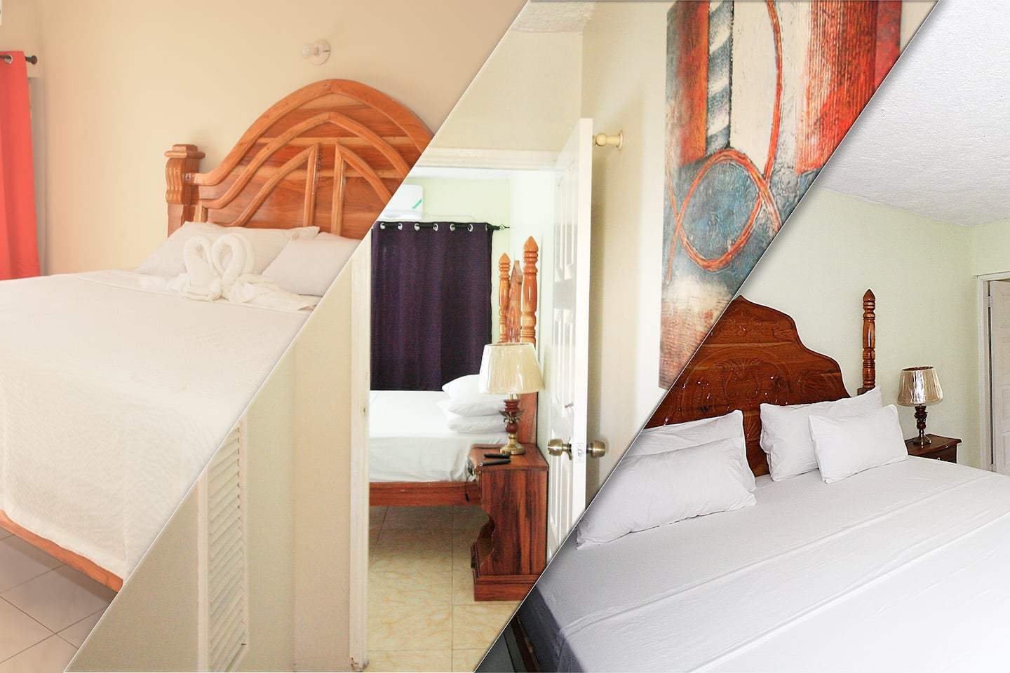 3 Apts. 6 Rooms with AC, Hot Water & 3 Kitchens