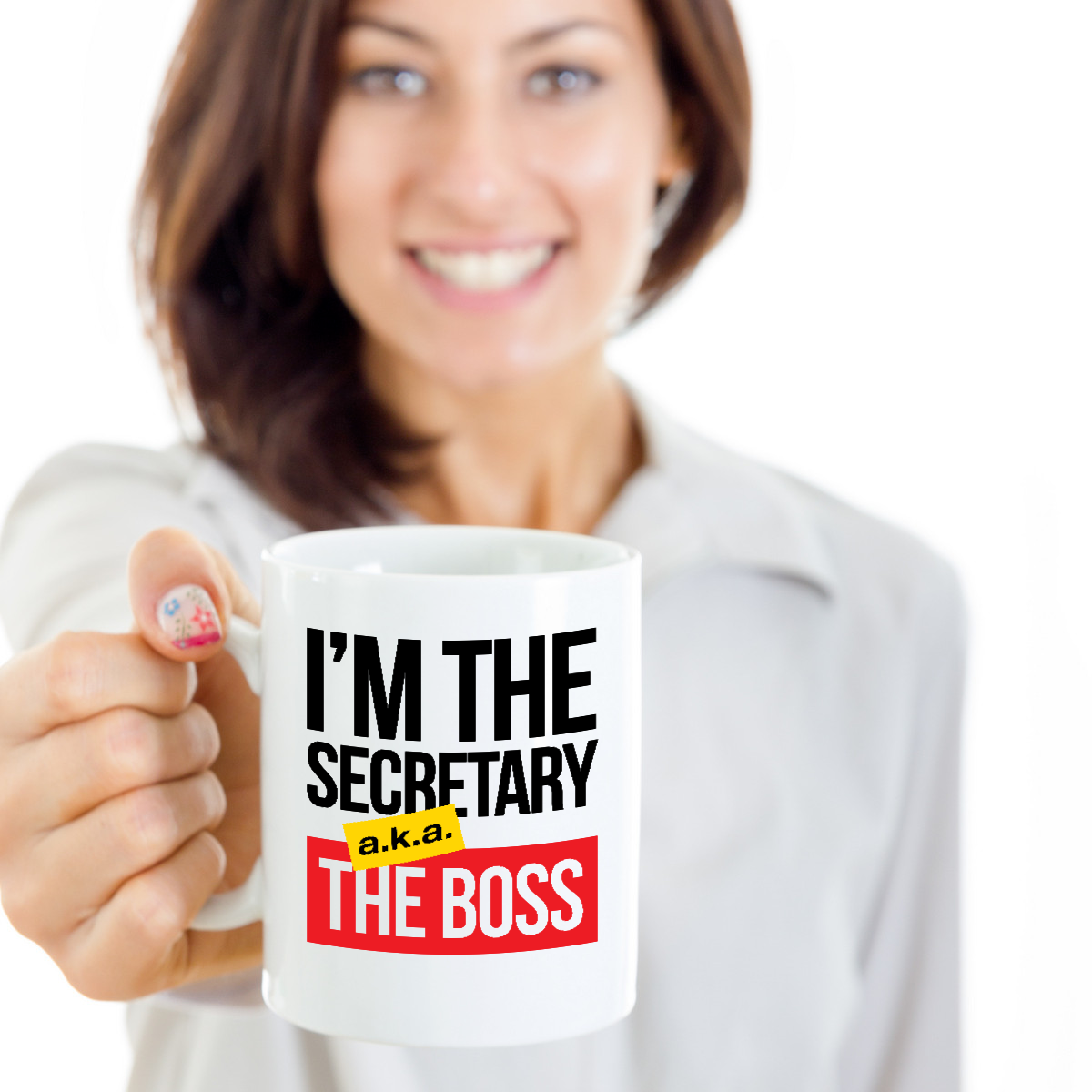 Secretary aka Boss White Ceramic Funny Coffee & Tea Gift Mug
