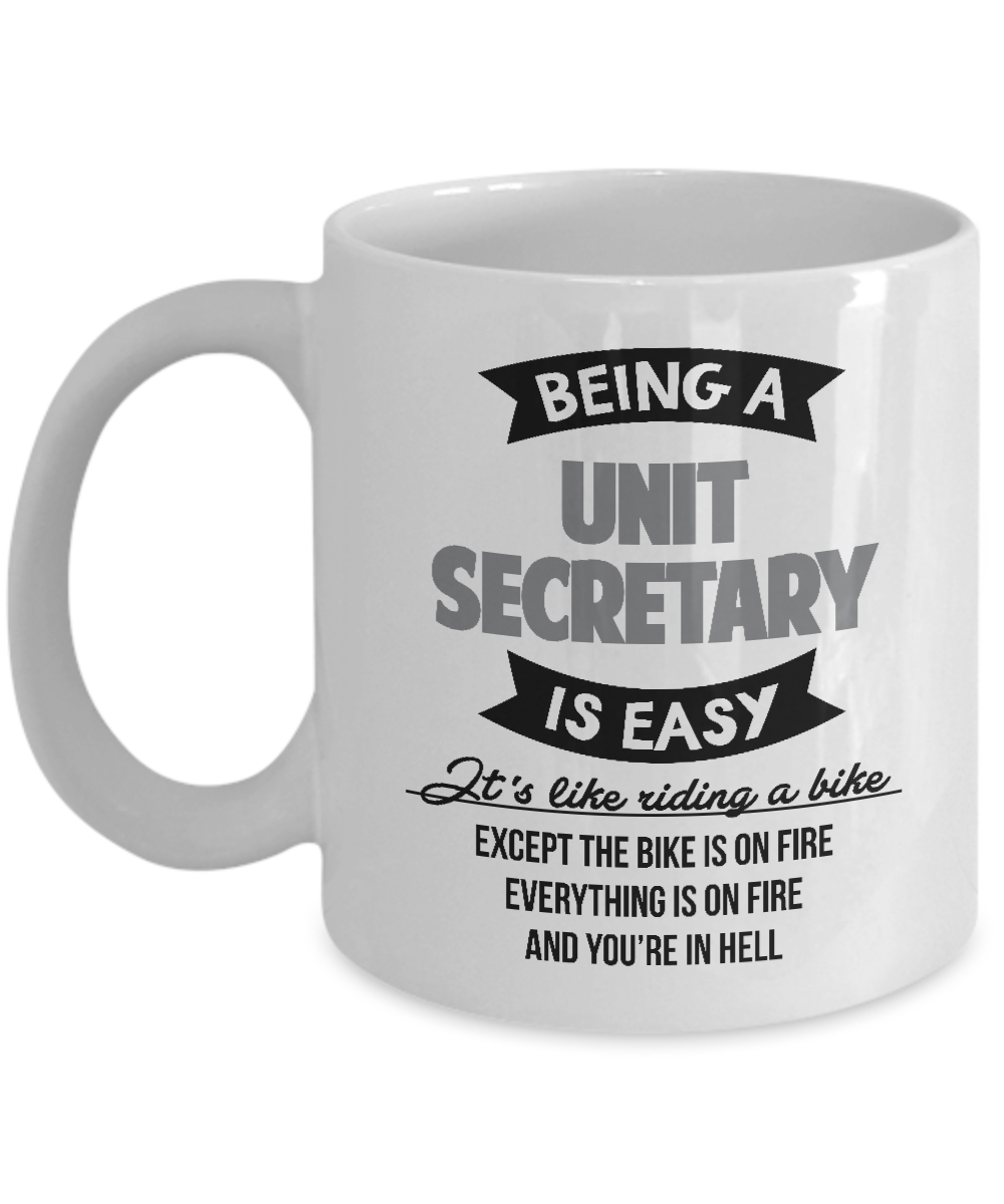 Funny Unit Secretary Secretaries Bikers Coffee & Tea Gift Mug