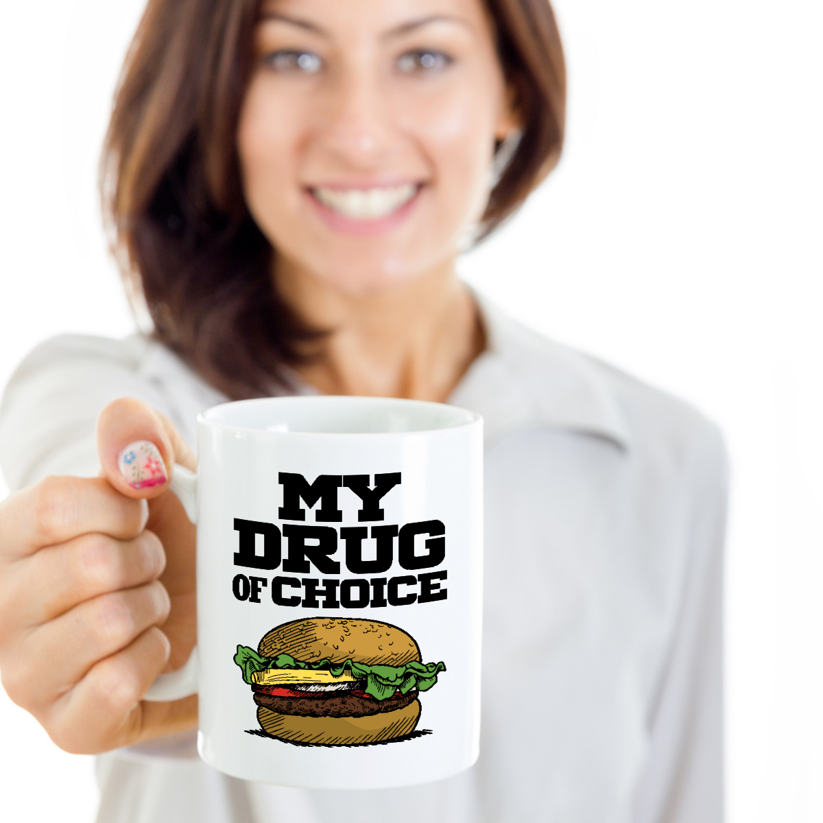 My Drug Of Choice Burger Coffee And Tea T Mug Ebay