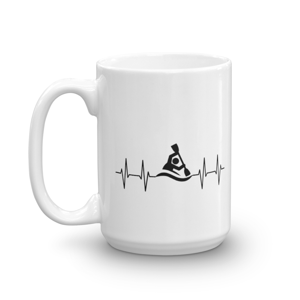 Cool Kayaking Heartbeat Coffee & Tea Gift Mug