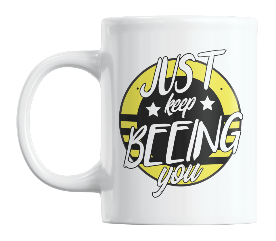 Just Keep Beeing You, Bee Lover & Apiarist Beekeeper Pun Coffee & Tea Mug