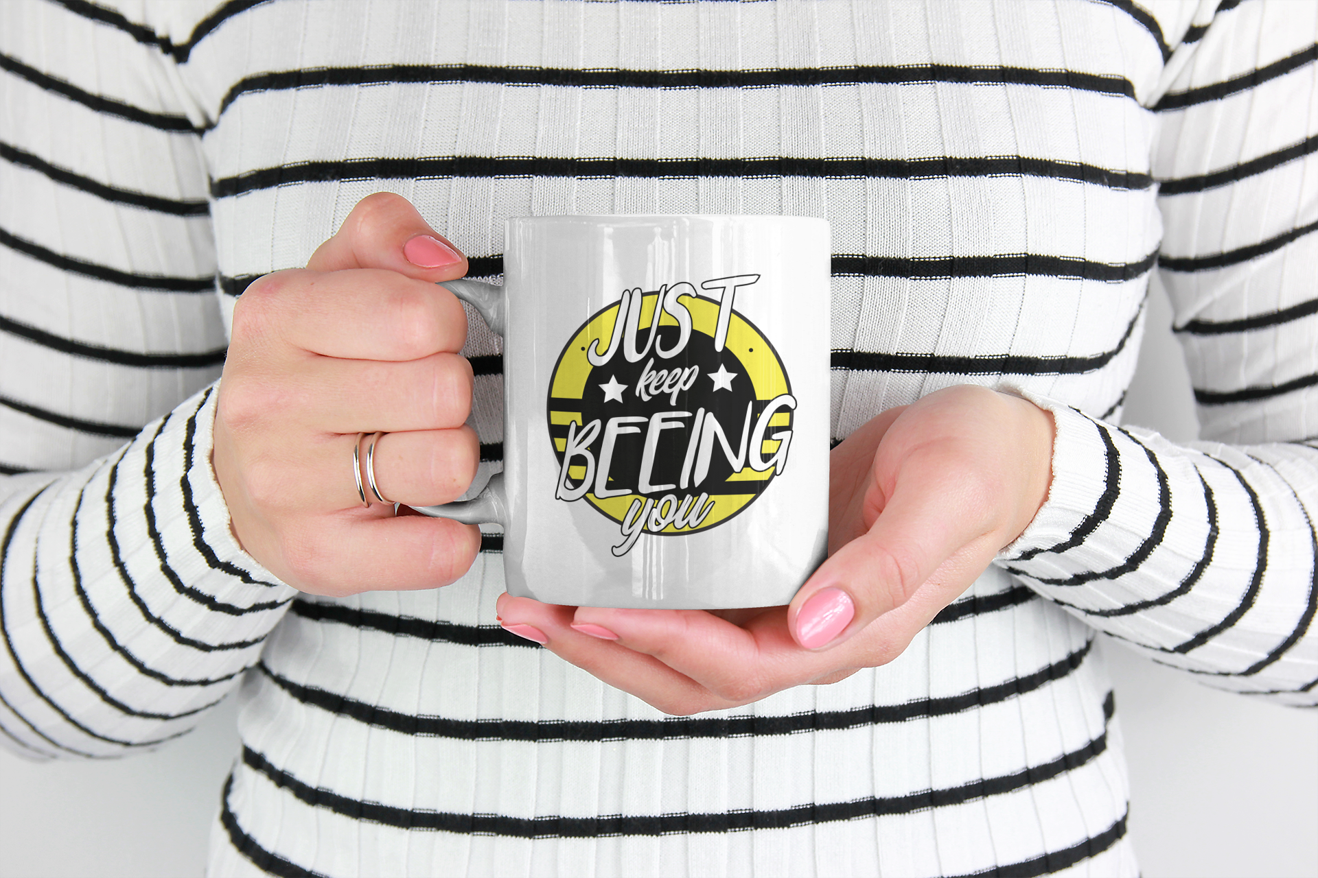 Just Keep Beeing You, Bee Lover & Apiarist Beekeeper Pun Coffee & Tea Mug