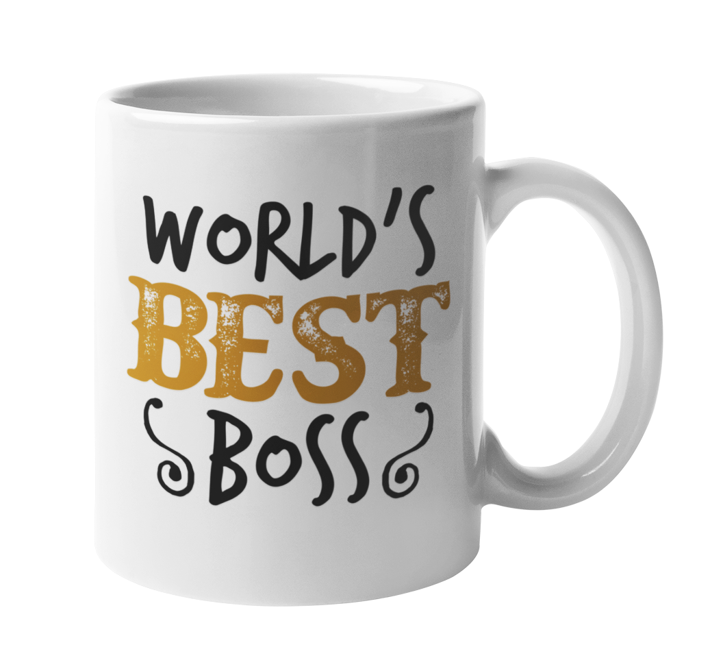 World's Best Boss Mug - Funny 11 Oz Ceramic Coffee Cup, Dishwasher Safe Office Gift
