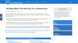 103 Web Offers That Will Pay You a Referral Fee - Good ...
