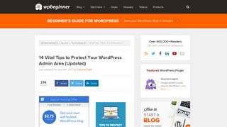 14 Vital Tips to Protect Your WordPress Admin Area (Updated)