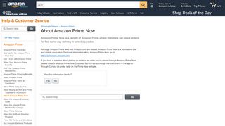 Amazon.com Help: About Amazon Prime Now