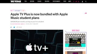 Apple TV Plus is now bundled with Apple Music student plans ...