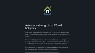 Automatically sign in to BT wifi hotspots | Nathans blog