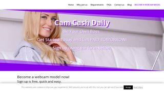 BECOME A WEBCAM MODEL | Cam Cash Daily