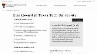 Blackboard - Texas Tech University