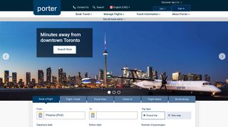 Book flights today and save | Porter Airlines, Official Website