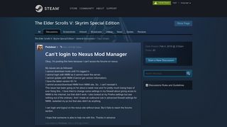 nexus mod manager cant log in