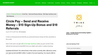 Circle Pay $10 Referral Bonus - Send and Receive Money