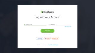 ClickMeeting: Log in