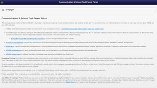 Communication & School Tool Parent Portal - Saratoga Schools