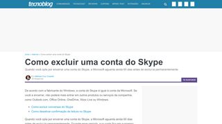 Como excluir uma conta do Skype – Internet