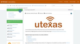 Connecting to utexas Wi-Fi - Knowledge Base Article - Service ...