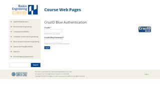 CruzID Blue Authentication | Course Web Pages