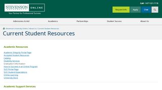 Current Student Resources | Stevenson University