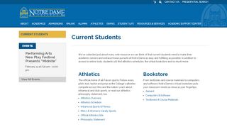 Current Students - Notre Dame College