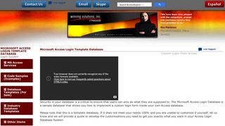 Custom Login Database Template System - Microsoft Access ...