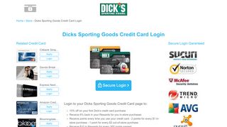 Dicks Sporting Goods Credit Card login