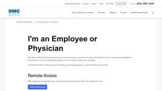 Employee or Physician Login - Detroit Medical Center