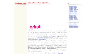 Entrar no Orkut ou Fazer Login