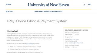 ePay: Online Billing & Payment System - University of New ...