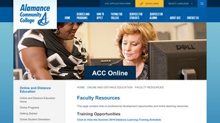 Faculty Resources - Alamance Community College