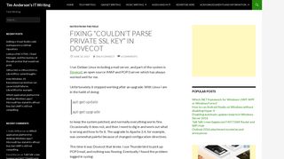 Fixing “couldn't parse private ssl key” in Dovecot | Tim ...