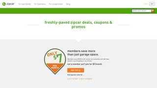Freshly-paved Zipcar Deals, Coupons & Promos | Zipcar