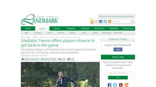 Gladiator Tennis offers players chance to get back in the game ...