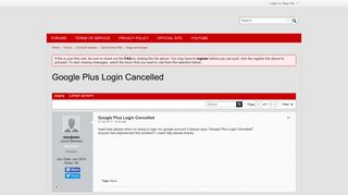 Google Plus Login Cancelled - Com2us Forums