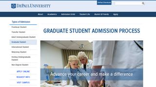 Graduate Student Admission Process - DePaul University