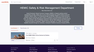 HEMIC Safety & Risk Management Department Events ...