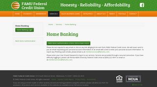 Home Banking - FAMU Federal Credit Union