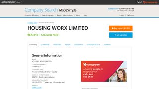 HOUSING WORX LIMITED - Company Credit Reports ...
