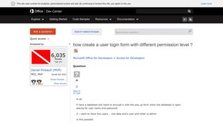 how create a user login form with different permission level ...