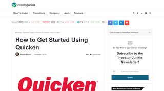 How to Get Started Using Quicken - Investor Junkie
