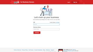Let's look up your business - Yelp for Business Owners